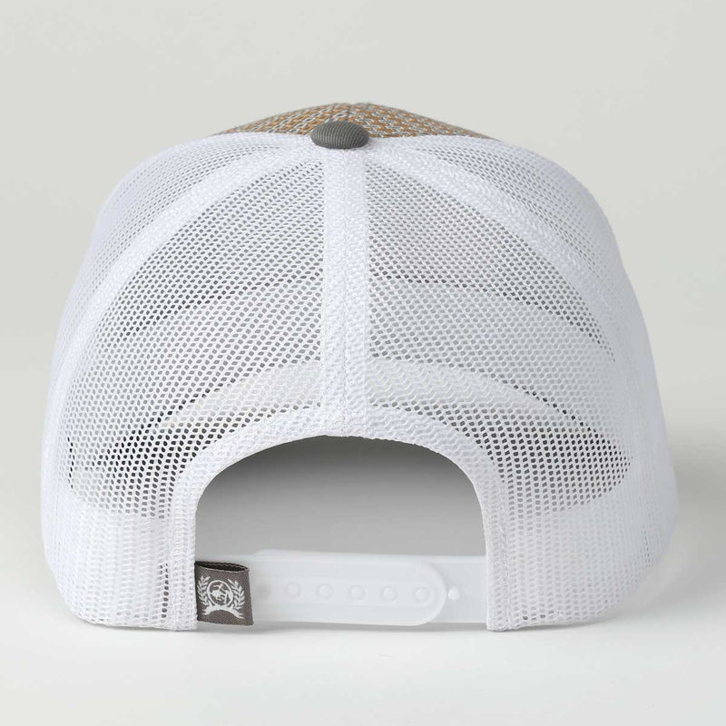 Cinch Women's Patch Logo Trucker Cap in Gray & White