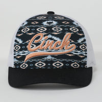 Cinch Women's Aztec Print Trucker Cap in Navy