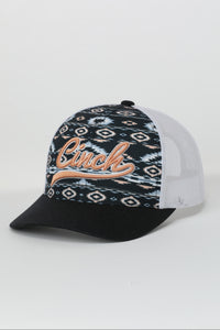 Cinch Women's Aztec Print Trucker Cap in Navy