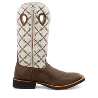 Twisted X Men's 14" Ruff Stock Boot in Bomber & White