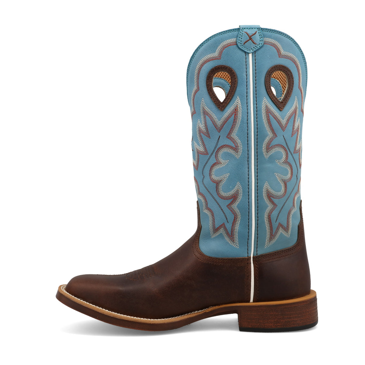 Twisted X Men's 13" Top Hand Boot in Dark Brown and Lagoon