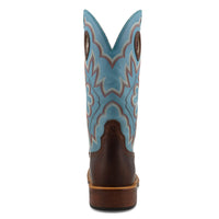 Twisted X Men's 13" Top Hand Boot in Dark Brown and Lagoon