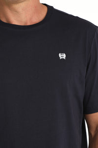 Cinch Men's Solid Logo Tee in Navy