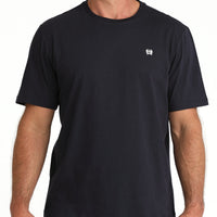 Cinch Men's Solid Logo Tee in Navy