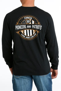 Cinch Men's Black Pioneer and Patriots Long Sleeve T-Shirt