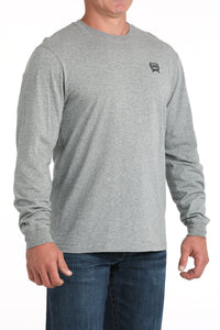 Cinch Men's L/S That Dog'll Hunt Graphic Logo T-Shirt in Grey