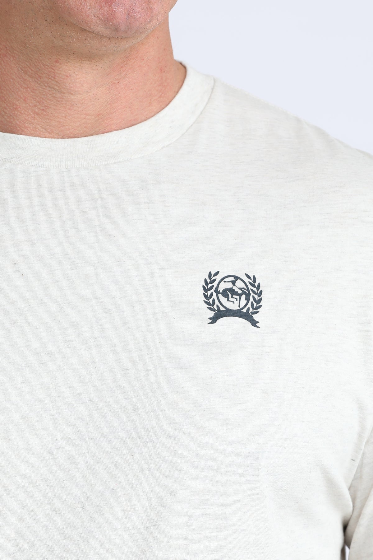 Cinch Men's L/S Western Brand Graphic Logo T-Shirt in Cream