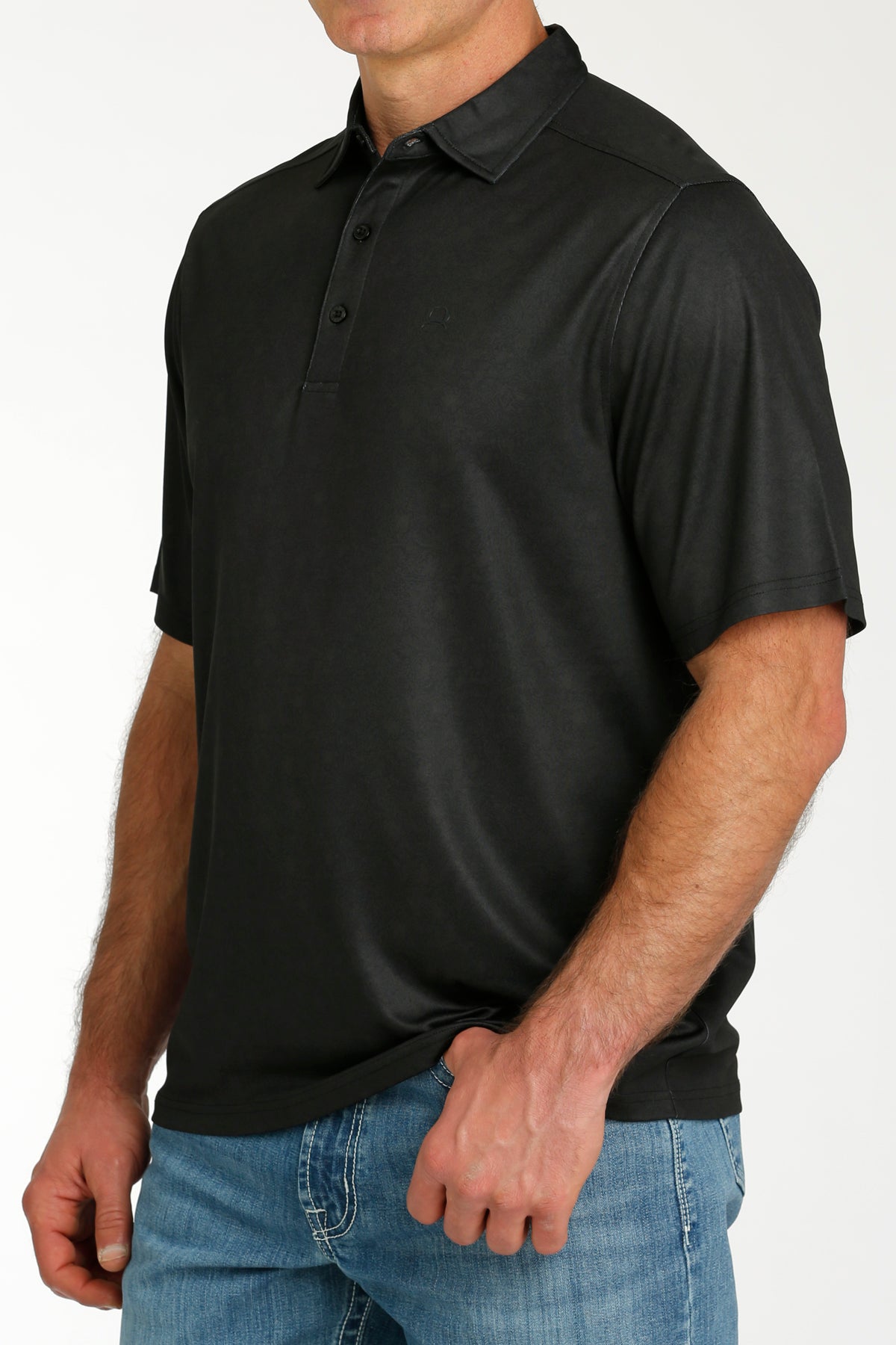Cinch Men's Arenaflex Short Sleeve Polo in Black
