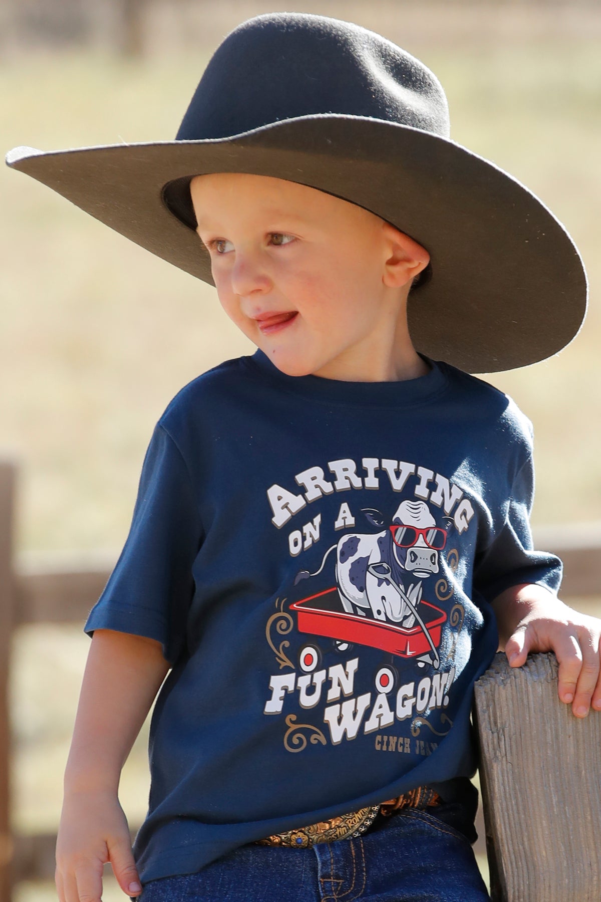 Cinch Baby & Toddler Boy's Fun Wagon T-Shirt in Navy