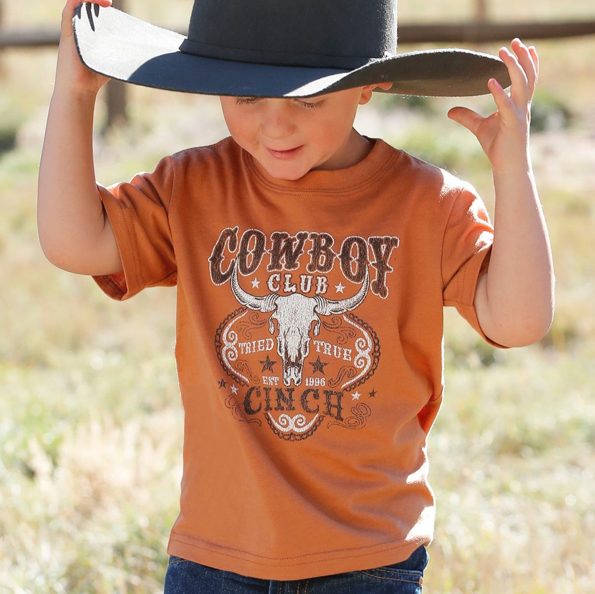 Cinch Baby & Toddler Boy's Cowboy Club T-Shirt in Gold