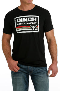 Cinch Men's Cattle Company Logo T-Shirt in Black