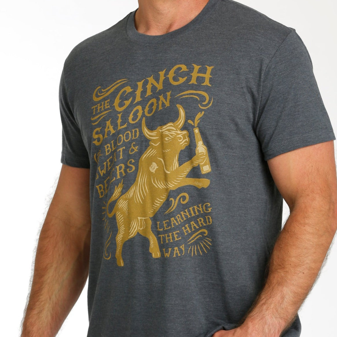 Cinch Men's Saloon Graphic T-Shirt in Charcoal