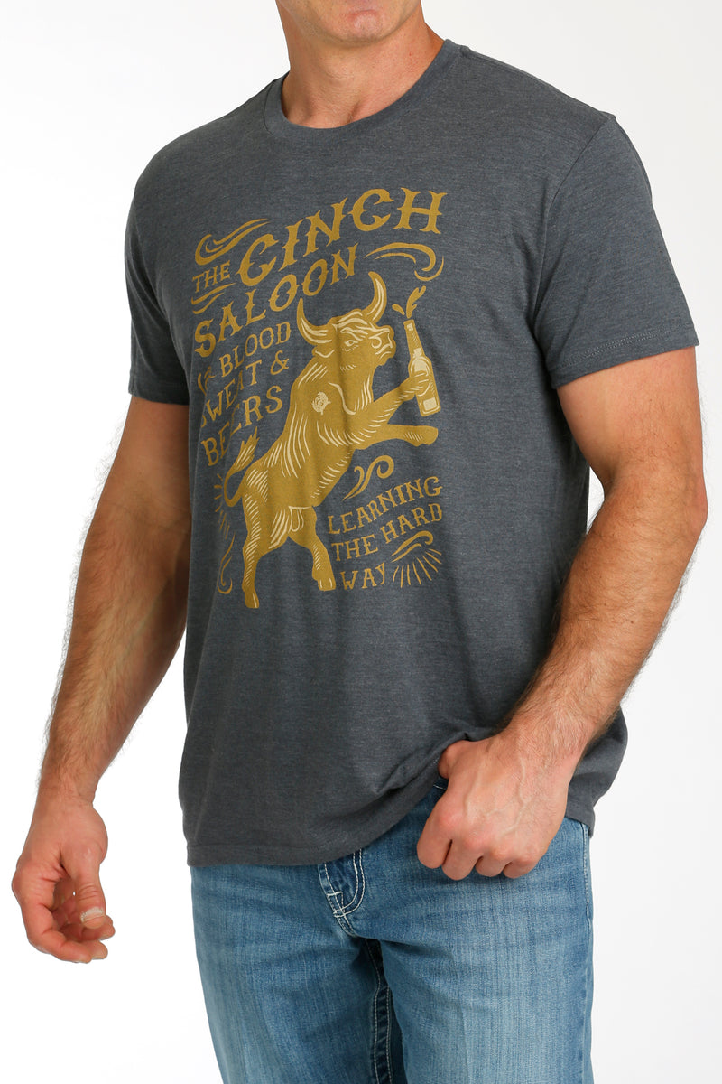 Cinch Men's Saloon Graphic T-Shirt in Charcoal