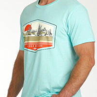 Cinch Men's Western Graphic T-Shirt in Light Blue