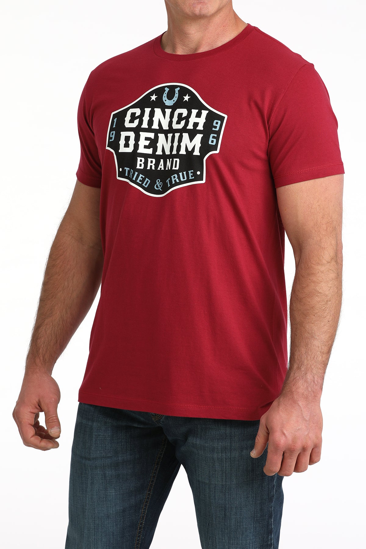 Cinch Men's Western Logo Graphic T-Shirt in Mulberry