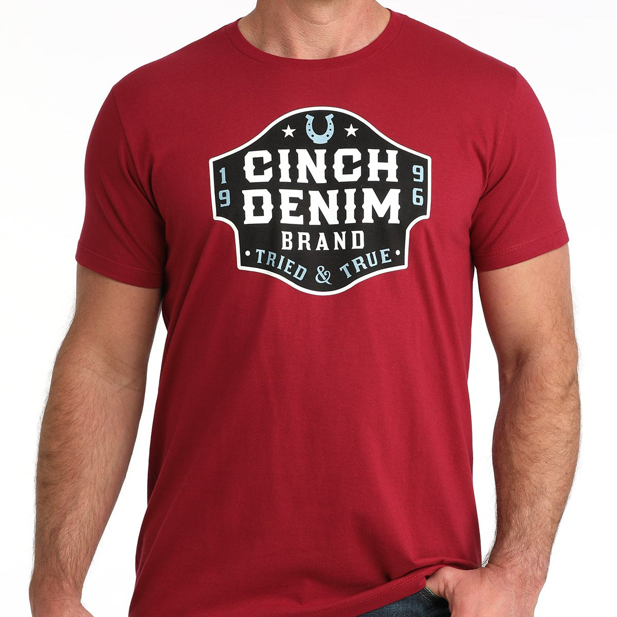 Cinch Men's Western Logo Graphic T-Shirt in Mulberry