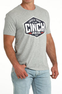 Cinch Men's "Tried and True Cinch" Logo Graphic T-Shirt in Grey