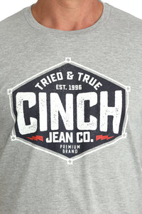 Cinch Men's "Tried and True Cinch" Logo Graphic T-Shirt in Grey
