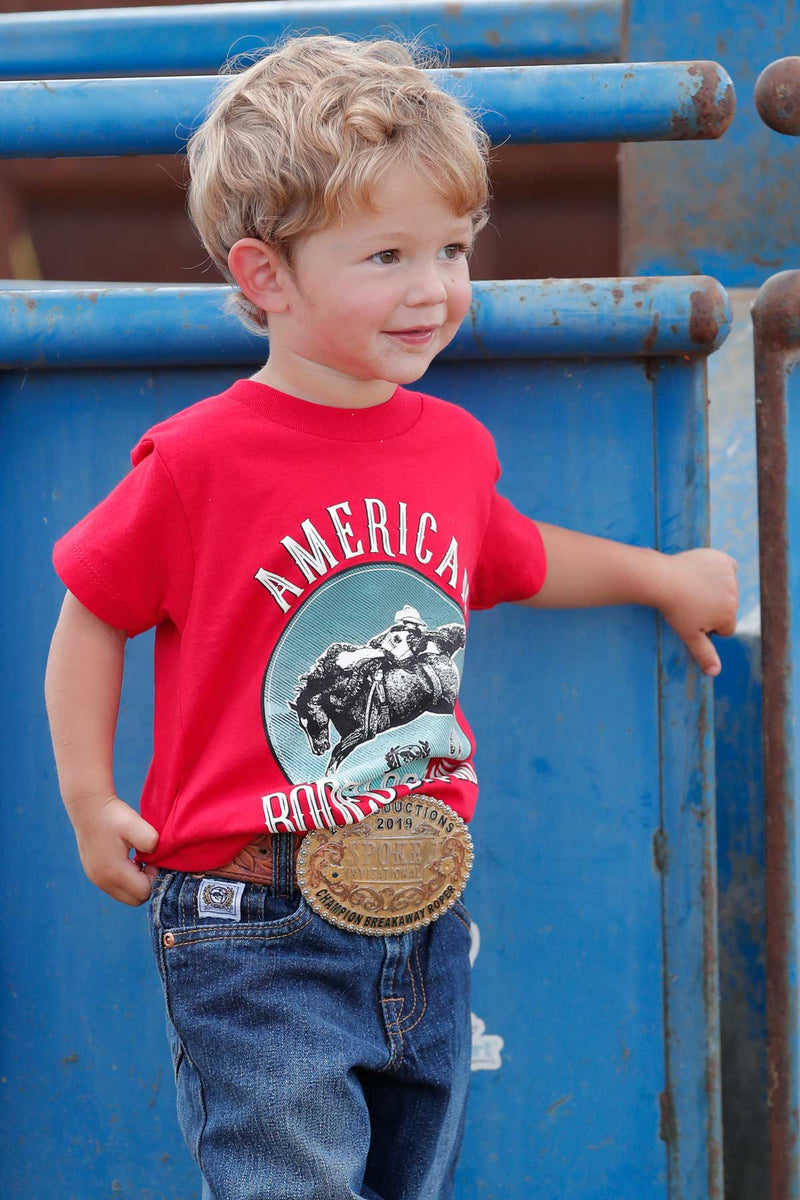 Cinch Baby & Toddler American Rodeo T-Shirt in Red