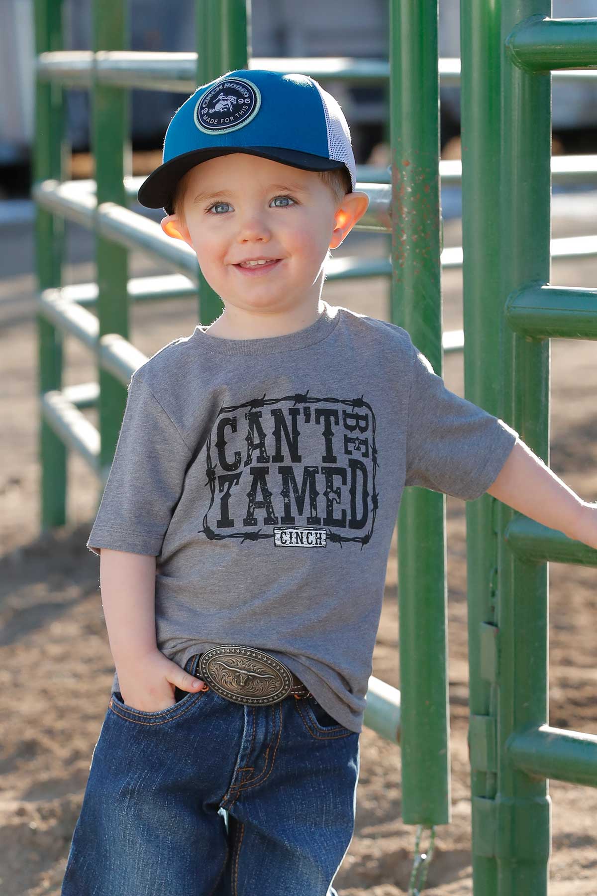 Cinch Baby & Toddler Boy's Can't Be Tamed Wordy T-Shirt in Grey