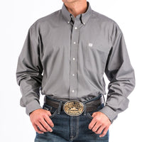 Cinch Men's Classic Fit Solid Gray Western Shirt