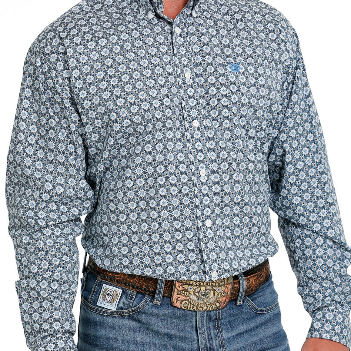 Cinch Men's Geometric Print Long Sleeve Western Shirt