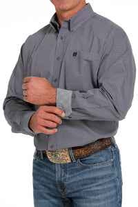 Cinch Men's Purple Geometric Western Button Down Shirt