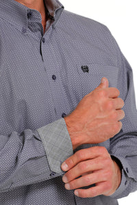 Cinch Men's Purple Geometric Western Button Down Shirt