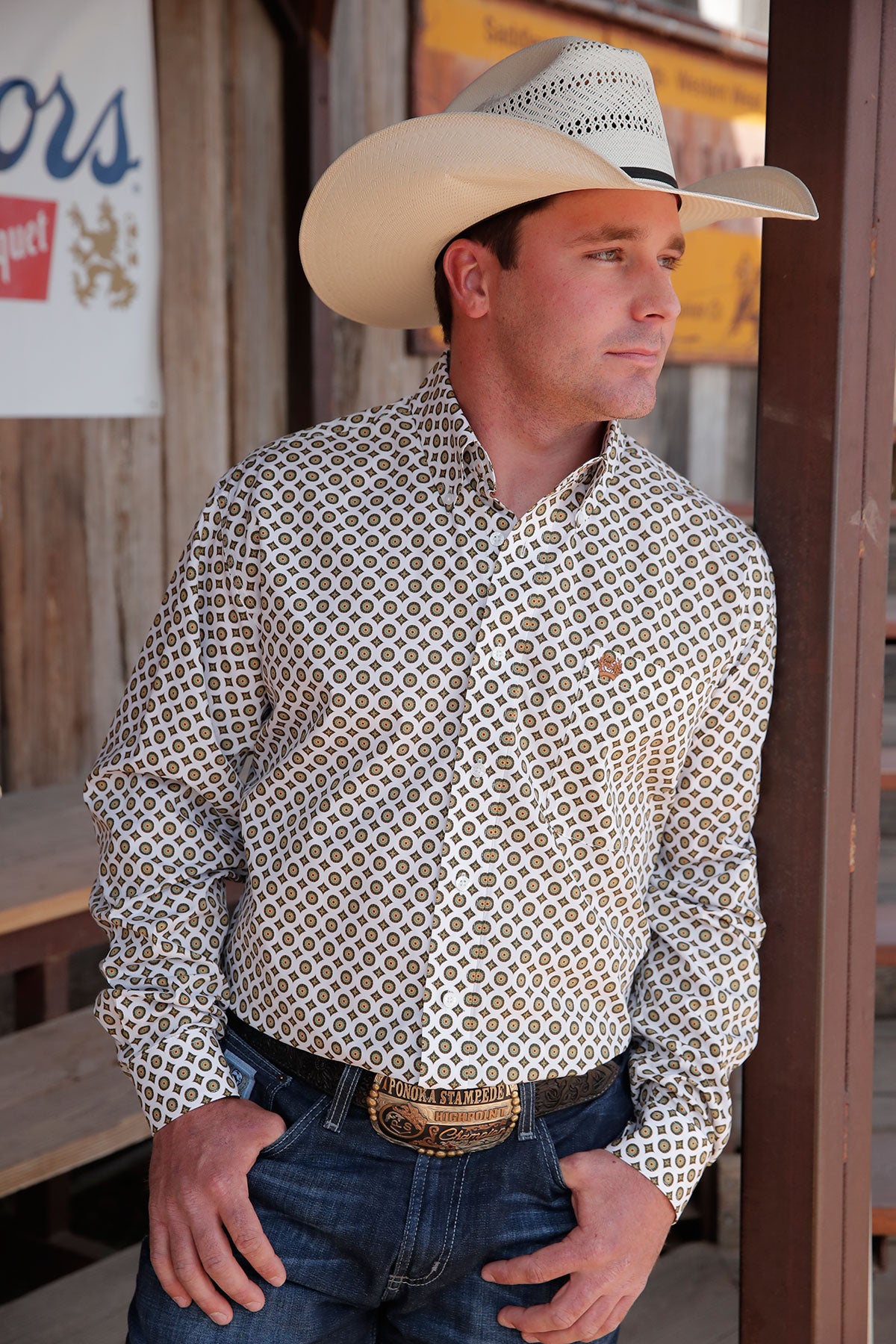 Mens Dress Shirts L Long Sleeve Striped Work Business