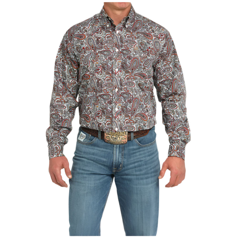 Cinch Men's L/S Classic Fit Multicolor Paisley Western Button Down Shirt