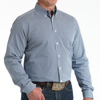 Cinch Men's L/S Modern Fit Medallion Print Western Button Down Shirt in Royal Blue