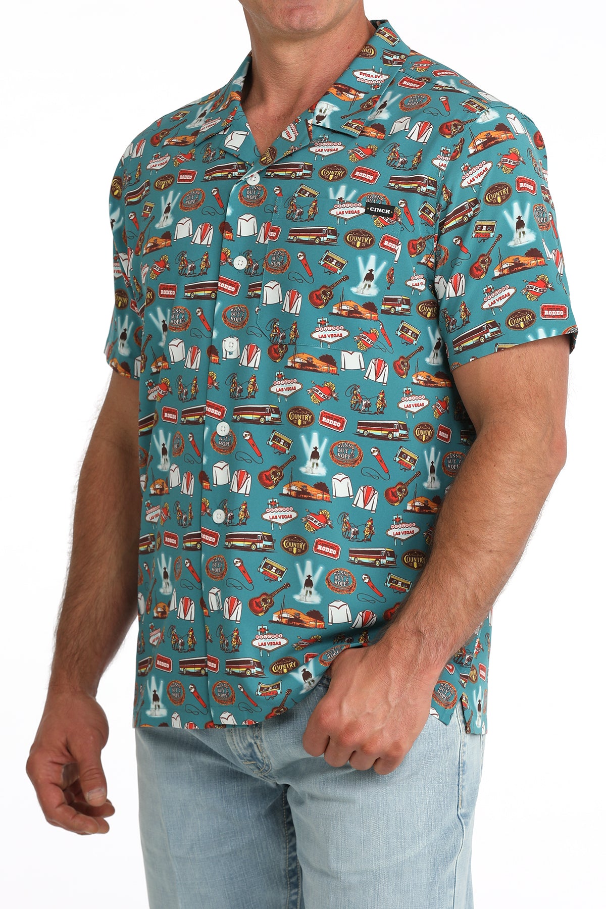 Cinch Men's Las Vegas Short Sleeve Camp Shirt