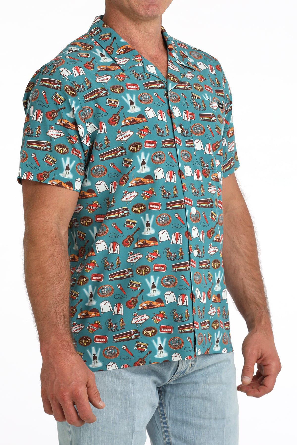 Cinch Men's Las Vegas Short Sleeve Camp Shirt