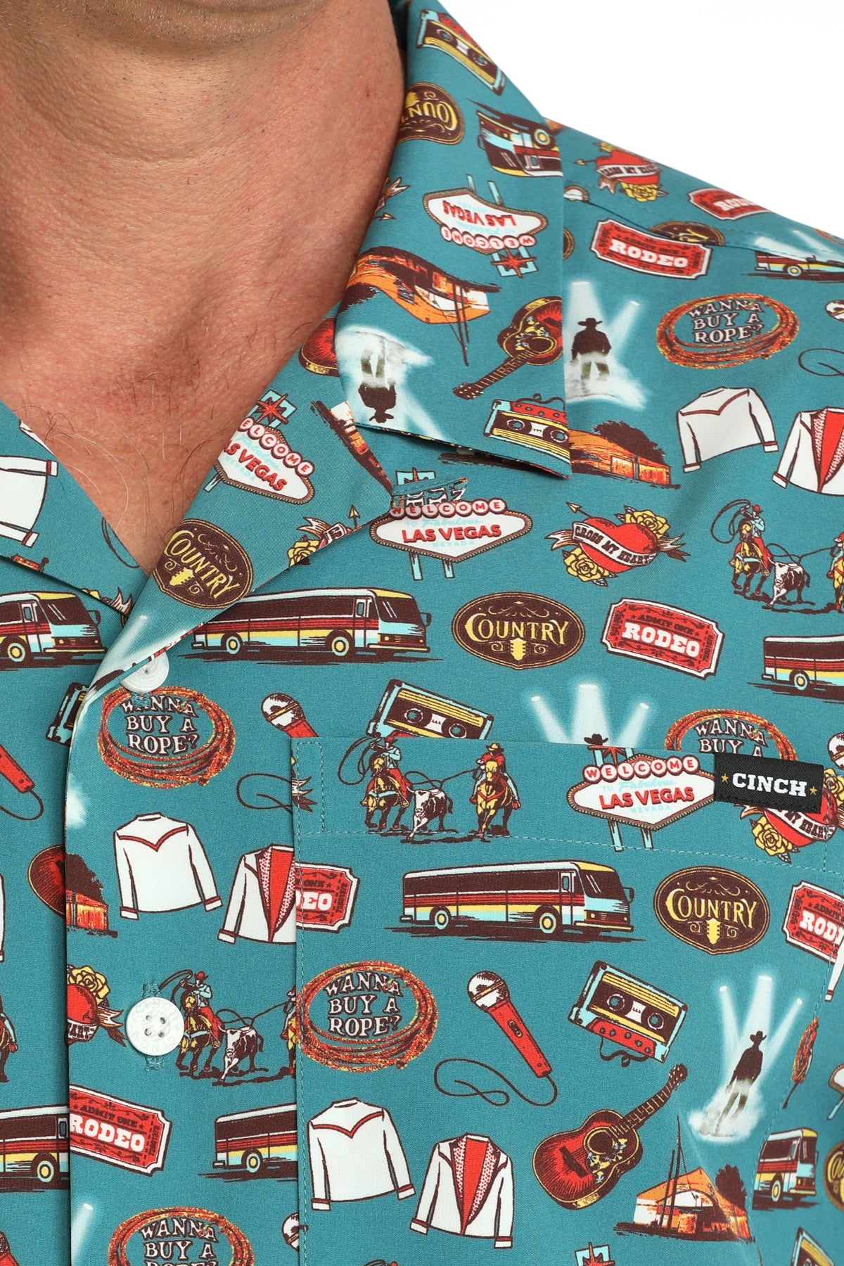 Cinch Men's Las Vegas Short Sleeve Camp Shirt