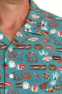 Cinch Men's Las Vegas Short Sleeve Camp Shirt