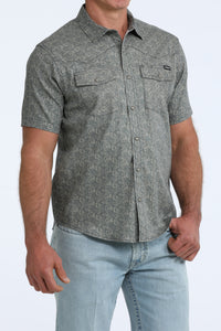 Cinch Men's S/S Camp Shirt in Muted Navy Floral