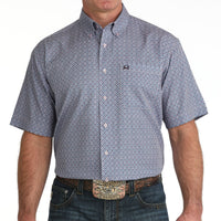Cinch Men's S/S Arenaflex Western Button Down Shirt in Light Purple