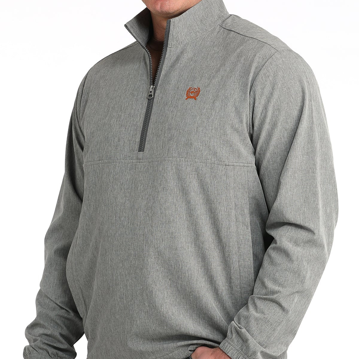 Cinch Men's Half Zip Windbreaker in Grey