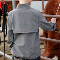 Cinch Youth Boy's Half Zip Windbreaker in Grey