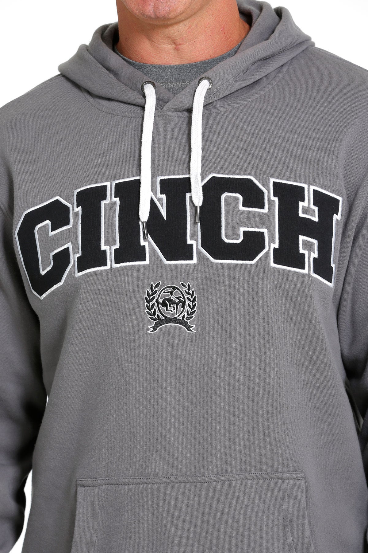 Cinch Men s Logo Hoodie in Grey Branded Country Wear