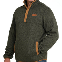 Cinch Men's Quarter Snap Pullover in Olive