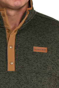 Cinch Men's Quarter Snap Pullover in Olive