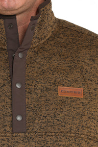 Cinch Men's Quarter Snap Pullover in Khaki