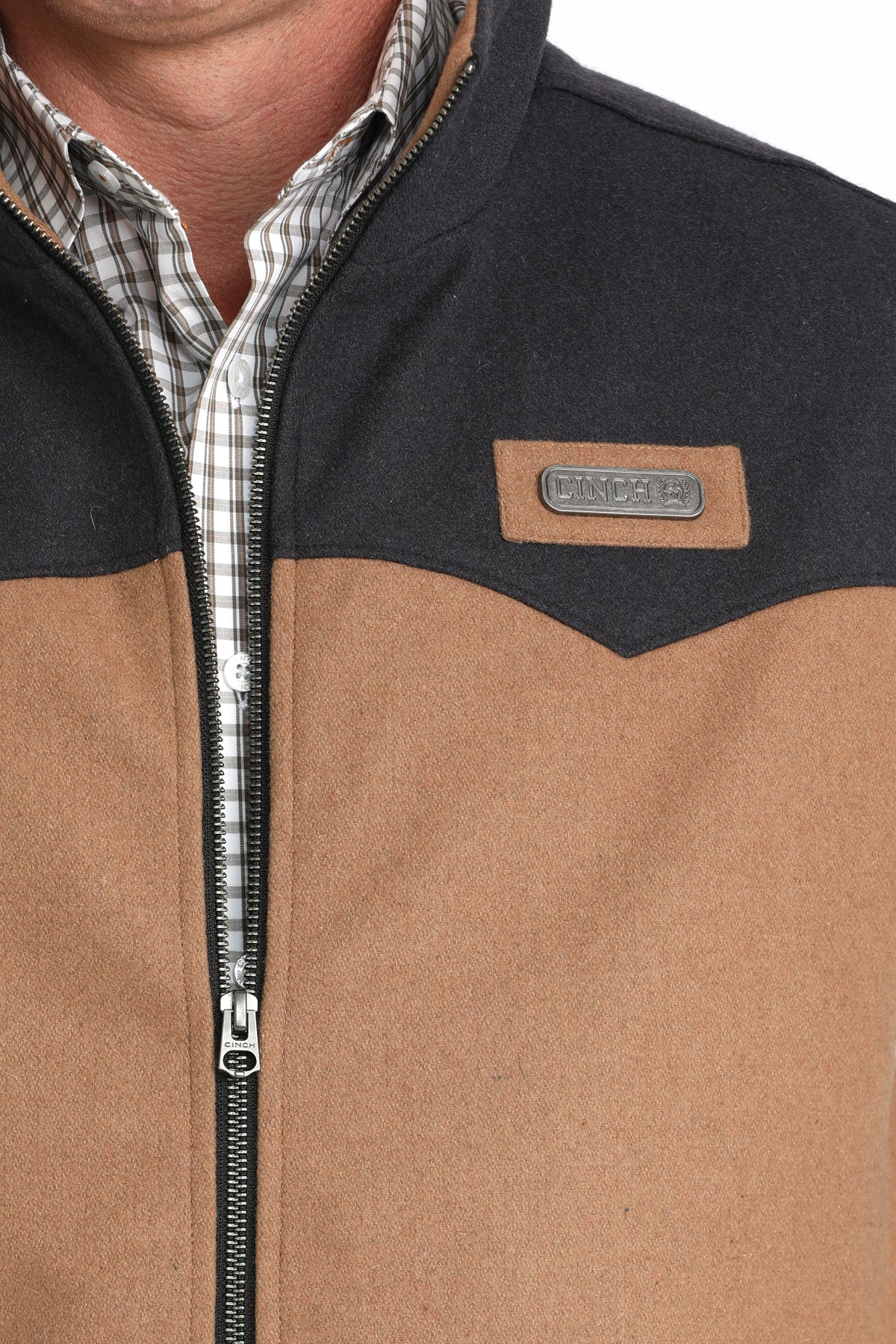 Cinch Men's Wooly Concealed Carry Vest in Brown