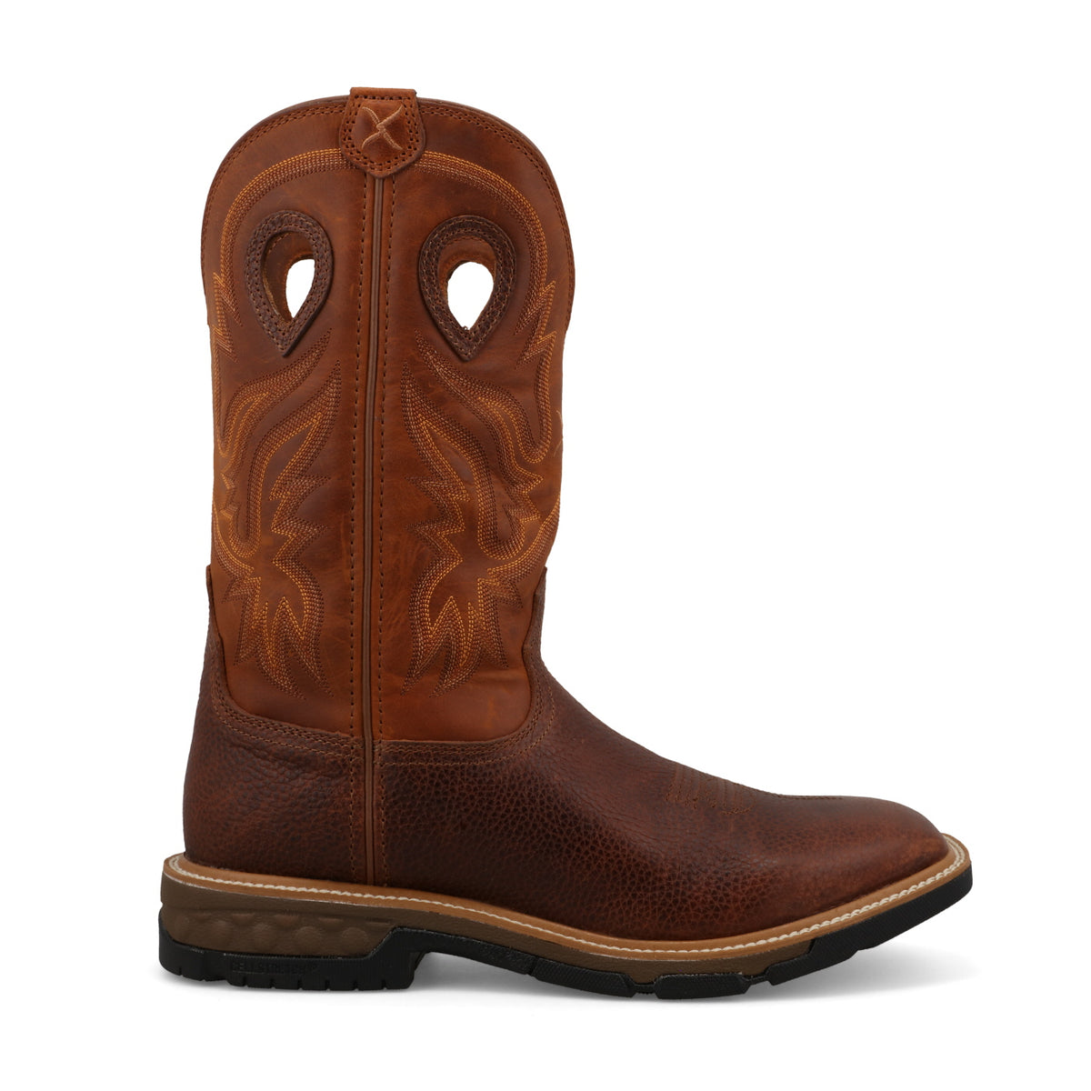 Twisted X Men's 12" Western Work Boot in Ginger & Rust