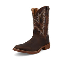 Twisted X Men's Tech X Side Zip Western Boot in Tobacco Brown & Adobe