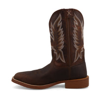 Twisted X Men's Tech X Side Zip Western Boot in Tobacco Brown & Adobe