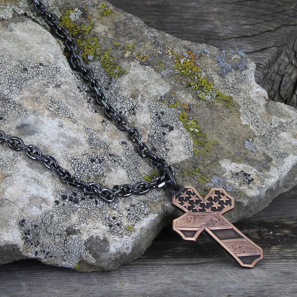 Montana Silversmiths Faded Glory Cross Necklace