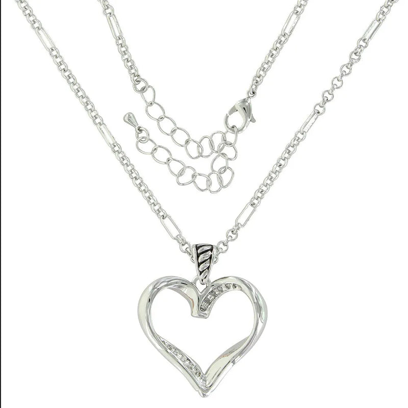 Montana Silversmiths Facets Of Love Rose Gold Heart Necklace