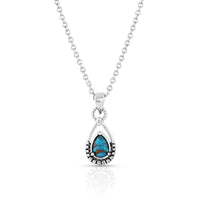 Montana Silversmiths Touch Of Turquoise Teardrop Necklace